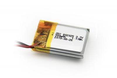 802025 300mAh 3.7V聚合物鋰電池